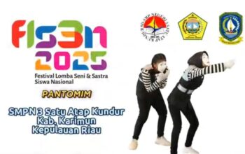 Siswa SD-SMPN 3 Satu Atap Kundur Raih Juara 3 Lomba Pantomim FLS3N Provinsi Kepri
