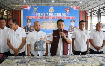 Empat Bulan, Polresta Deliserdang Musnahkan 89 Kg Sabu