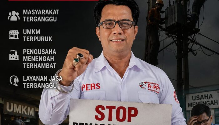 A-PPI Sumut Hardep angkat bicara Pemadaman Massal Sumbagut Rugikan Semua Kalangan