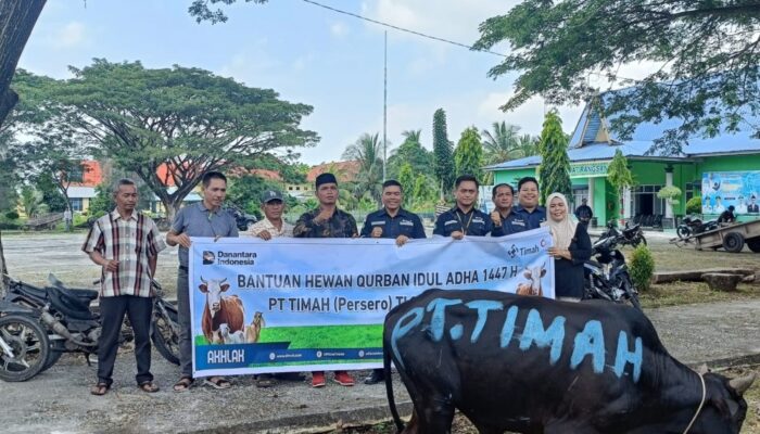 Idul Adha Hewan Kurban PT TIMAH Dirasakan Hingga Pelosok Rangsang Provinsi Riau 