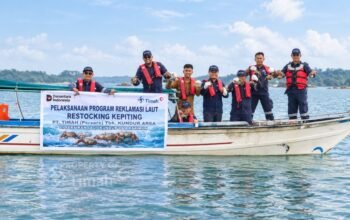 Tak Sekadar Menambang, PT TIMAH Kembali Restocking 1.000 Kepiting Bakau di Kundur