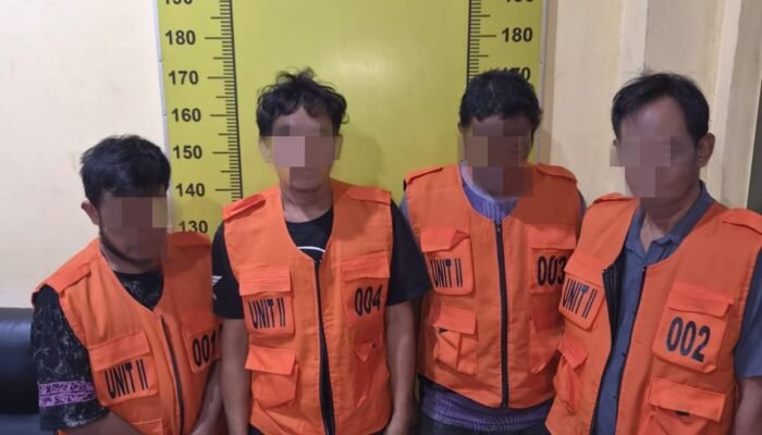 Gerebek Sarang Narkoba di Kualanamu Satresnarkoba Polresta Deli Serdang Amankan 4 Pria, Sabu 0,61 Gram Disita